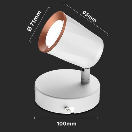 LED Wandspot LED/5W/230V 4000K wit