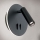 LED Wandspot LENNY LED/6W/230V + LED/3W zwart