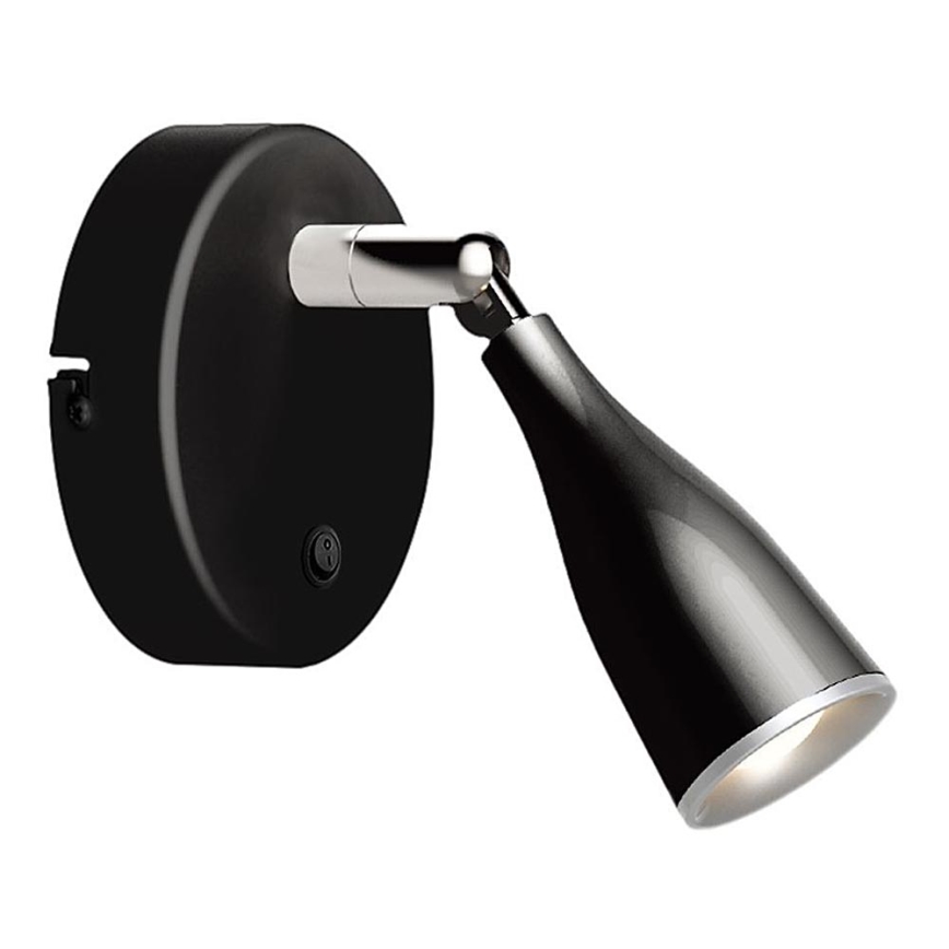 LED Wandspot met schakelaar LED/4,5W/230V 3000K zwart