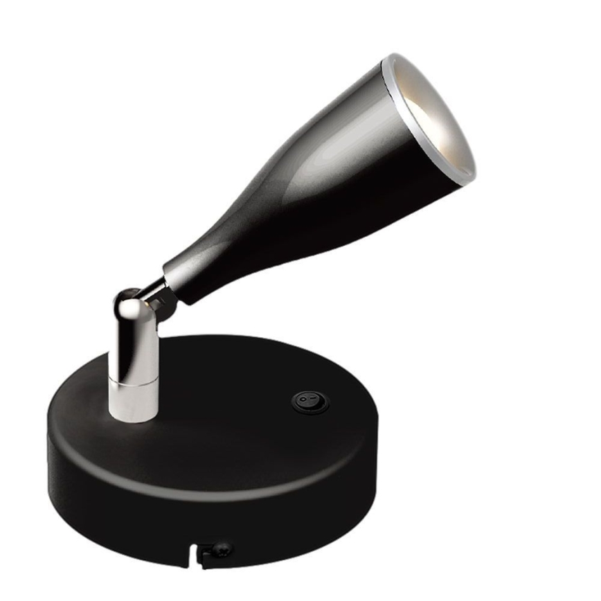 LED Wandspot met schakelaar LED/4,5W/230V 3000K zwart