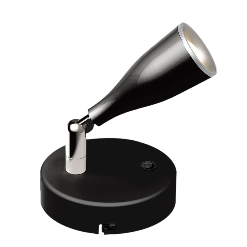 LED Wandspot met schakelaar LED/4,5W/230V 4000K zwart