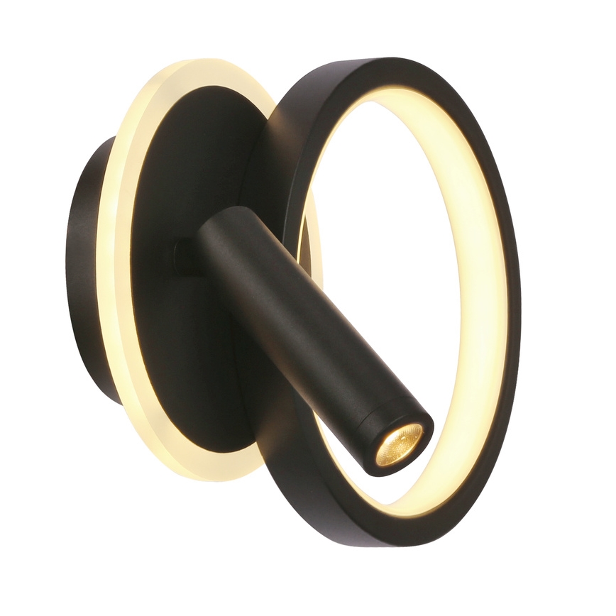 LED wandspot MONET LED/16W/230V zwart