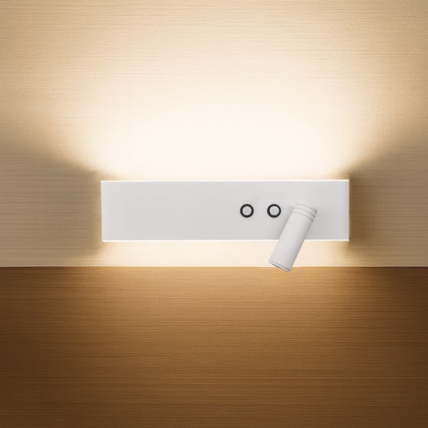 LED-wandspot RESORT LED/10W/230V + LED/3W wit rechts