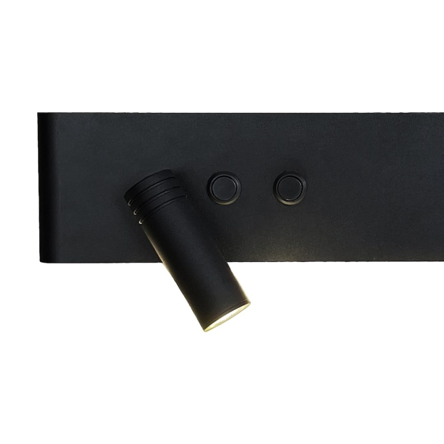 LED-wandspot RESORT LED/10W/230V + LED/3W, zwart, links