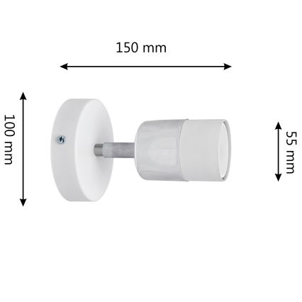 LED Wandspot TUBSSON 1xGU10/4,8W/230V wit/glanzend chroom 