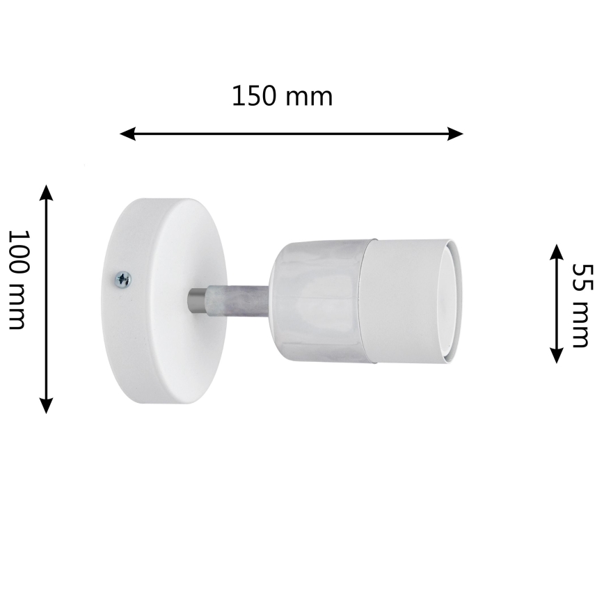 LED Wandspot TUBSSON 1xGU10/4,8W/230V wit/glanzend chroom 