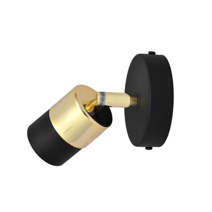 LED Wandspot TUBSSON 1xGU10/4,8W/230V zwart/goud