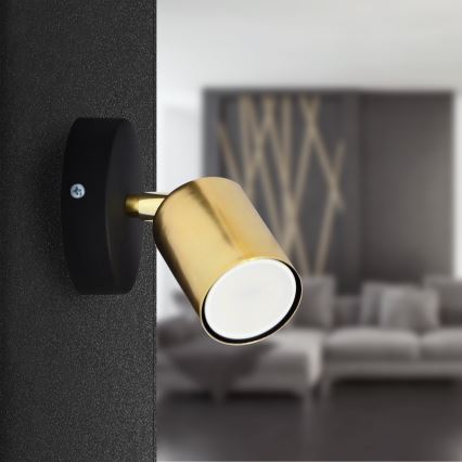 LED Wandspot TUNE 1xGU10/4,8W/230V goud/zwart
