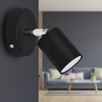 LED Wandspot TUNE 1xGU10/4,8W/230V zwart