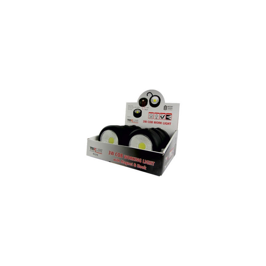LED Zaklamp met haak en magneet LED/3W/3xAAA
