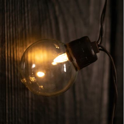 LED zonne-decoratief lichtsnoer 30xLED/8 functies 500 mAh 10,6 m IP67 warm wit