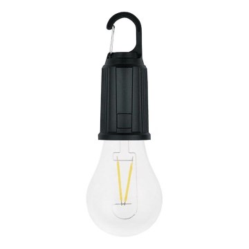LED zonne- en USB-oplaadbare zaklamp LUMINA LUMO, 300 mAh, zwart