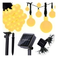 LED zonne-energie decoratieve lichtsnoer 50xLED/8 functies 500 mAh 9,5 m IP67 warm wit