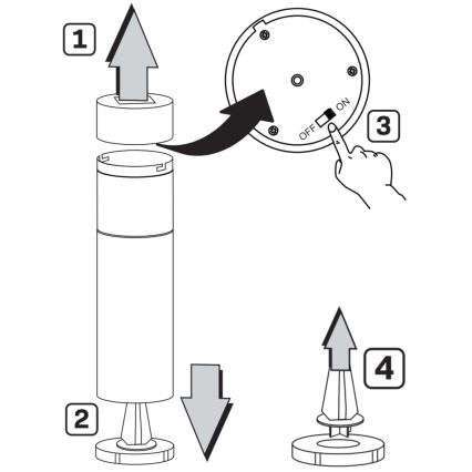 LED Zonne-energie lamp BART LED/1,2V 150 mAh IP44