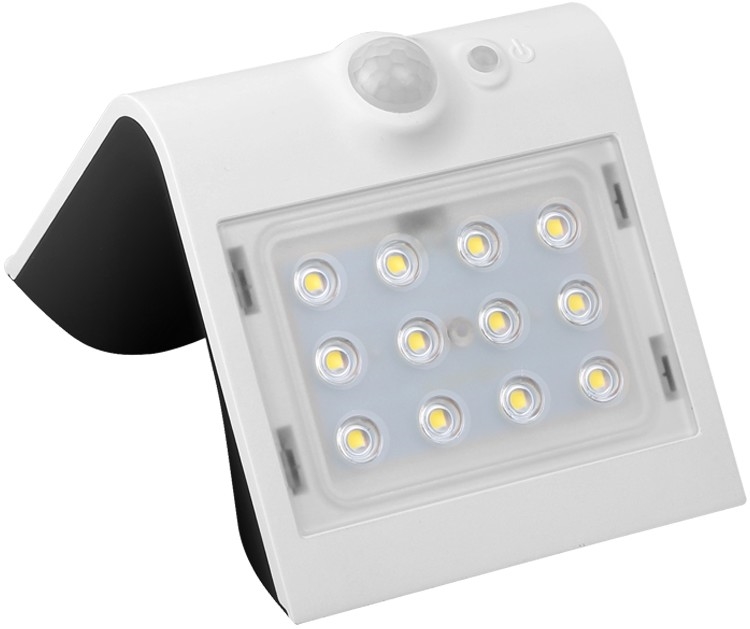 LED Zonne-energie lamp met bewegings- en schemersensor LED/1,5W/1200 mAh 3,7V IP65