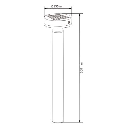 LED Zonne-energie lamp met sensor GWINEA LED/4,5W/3,7V 2000 mAh 50 cm IP44 zwart