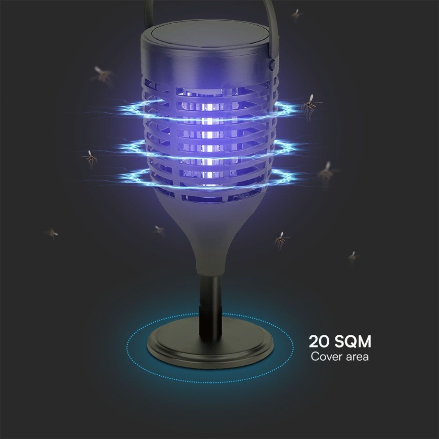LED Zonne-insectenverdelger 3in1 LED/1,3W/3,7V IP24 20 mm 2200 mAh