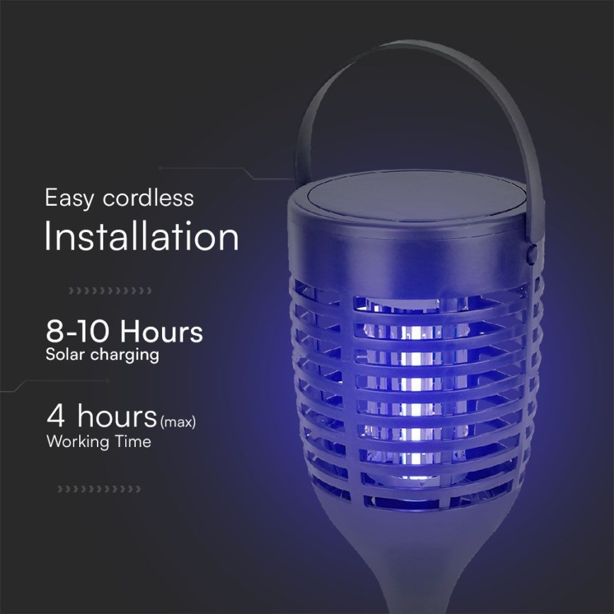 LED Zonne-insectenverdelger 3in1 LED/1,3W/3,7V IP24 20 mm 2200 mAh