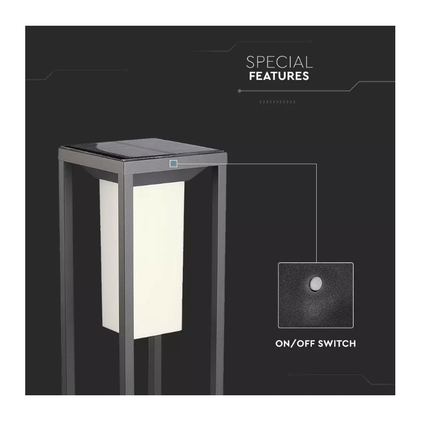 LED Zonne-energie lamp met sensor SAMSUNG CHIP LED/2W/3,7V IP65 2600 mAh