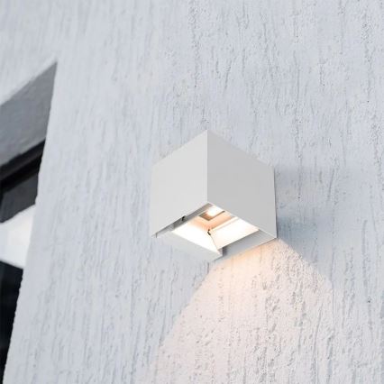 LED zonne-wandlamp met sensor LED/9W/3,7V 3000/4000/5000K IP65 2600 mAh wit