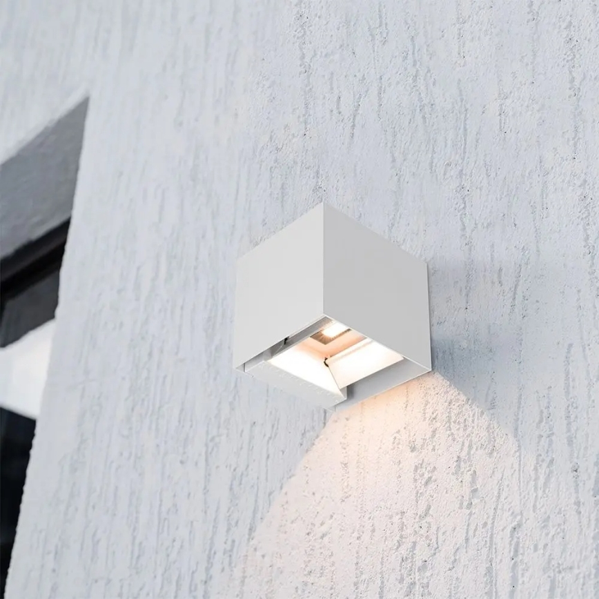 LED zonne-wandlamp met sensor LED/9W/3,7V 3000/4000/5000K IP65 2600 mAh wit