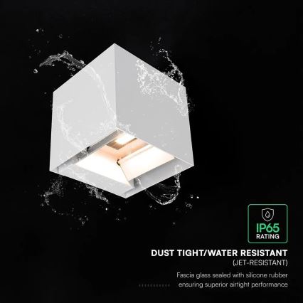 LED zonne-wandlamp met sensor LED/9W/3,7V 3000/4000/5000K IP65 2600 mAh wit