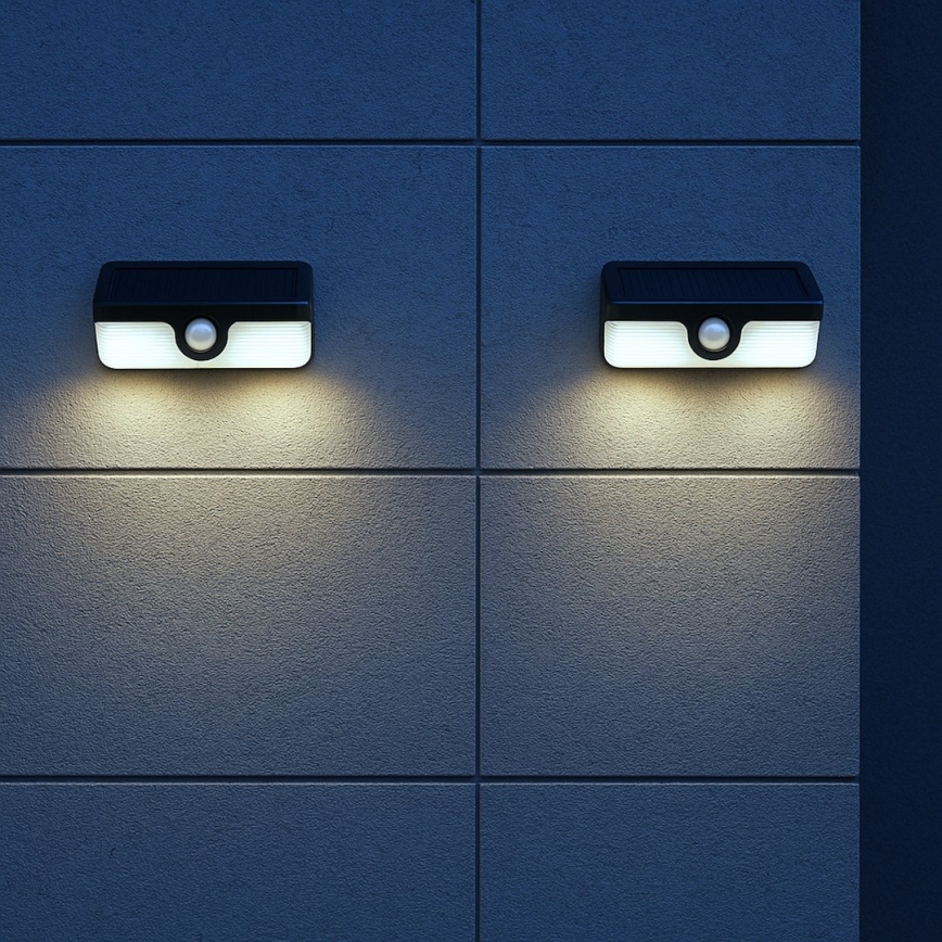 LED zonne-muurlamp met sensor LINK LED/5W/3,7V IP65 zwart