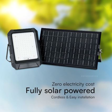 LED zonne-schijnwerper LED/15W/3,7V IP65 4000K 12000 mAh zwart + afstandsbediening