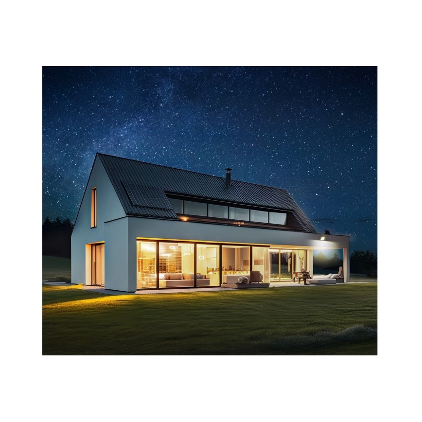 Dimbare LED-schijnwerper op zonne-energie met sensor LED/10W/3,7V 3000/4000K IP65 3600 mAh + afstandsbediening