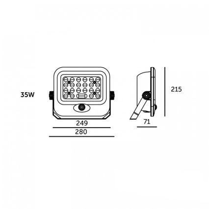 LED-zonneschijnwerper met sensor MHCS LED/35W/3,2V 3000/4000/6500K IP65 15000 mAh + afstandsbediening