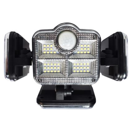 LED Zonne-spot met bewegings- en schemersensor LED/30W/3,7V 2400 mAh IP47 + afstandsbediening