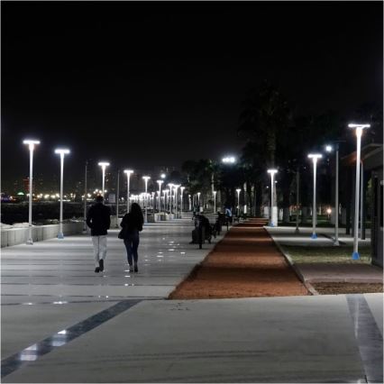 LED zonne-straatlamp met sensor LUVIA LED/15W/3,2V 6500K IP54 5400 mAh + afstandsbediening