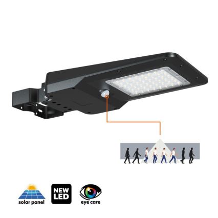 LED-zonne-straatlamp met geïntegreerde sensor STREET LED/20W/7,4V 3000/4000/6000K IP65 5400 mAh