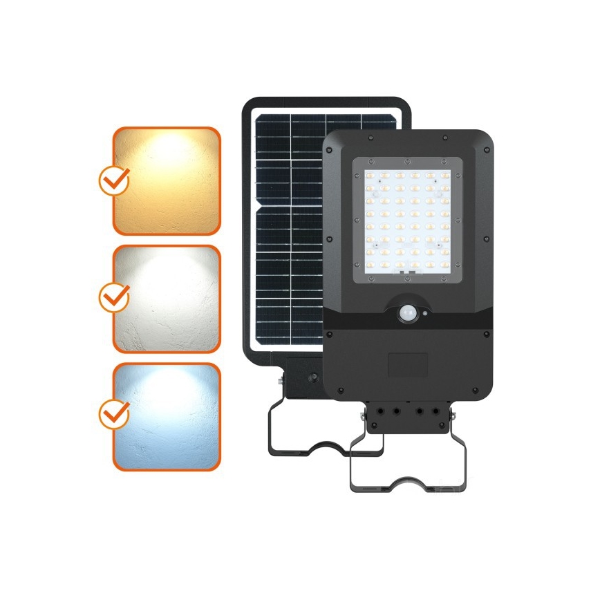 LED-zonne-straatlamp met geïntegreerde sensor STREET LED/20W/7,4V 3000/4000/6000K IP65 5400 mAh
