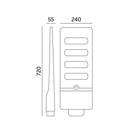 LED dimbare straatlamp op zonne-energie met sensor URBI LED/11W/3,2V 6500K 15000 mAh IP54 + afstandsbediening