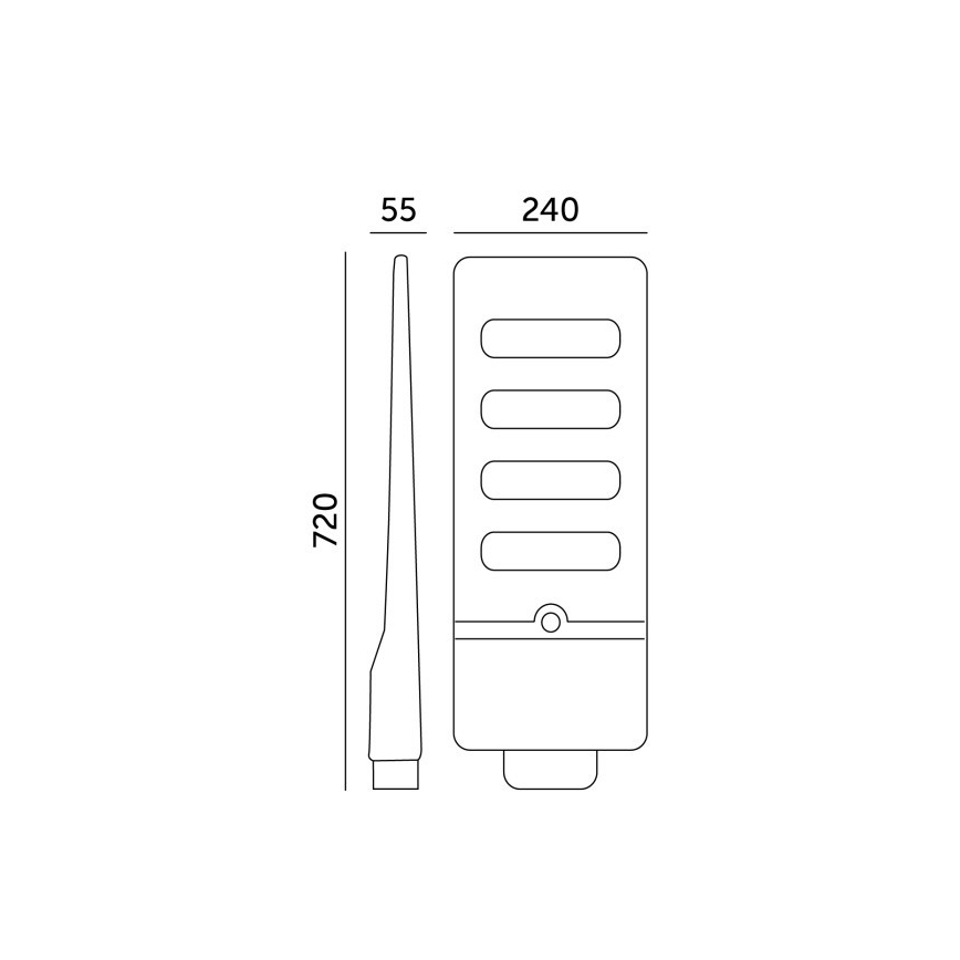 LED dimbare straatlamp op zonne-energie met sensor URBI LED/11W/3,2V 6500K 15000 mAh IP54 + afstandsbediening
