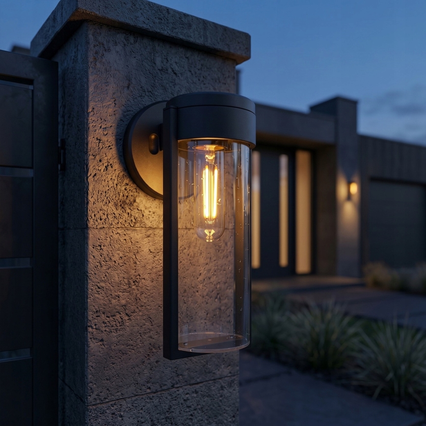 LED zonne-wandlamp LED/1W/3,7V 500 mAh IP65 zwart