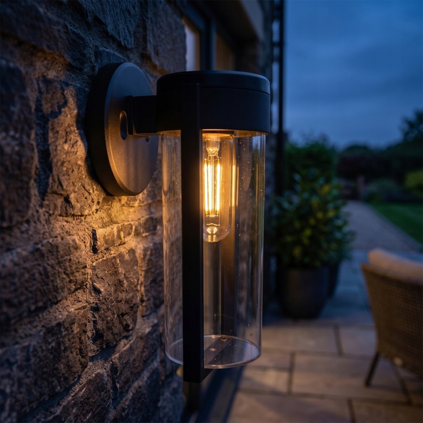 LED zonne-wandlamp LED/1W/3,7V 500 mAh IP65 zwart