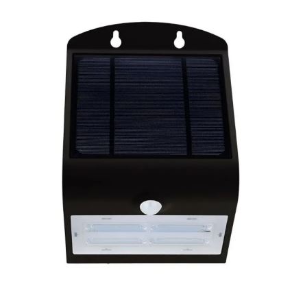 LED Solar Wandlamp met sensor LED/3W/3,7V 3000/4000K IP65 2000 mAh zwart