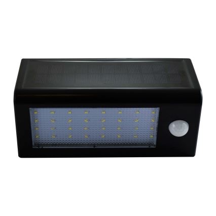 LED Solar Wandlamp met sensor LED/5,5W/3,7V 2000 mAh IP44 zwart