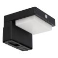 LED zonne-wandlamp met sensor LED/5W/3,7V 2000 mAh IP44 zwart