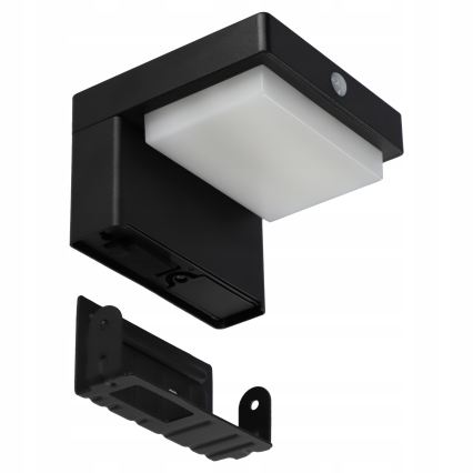 LED zonne-wandlamp met sensor LED/5W/3,7V 2000 mAh IP44 zwart