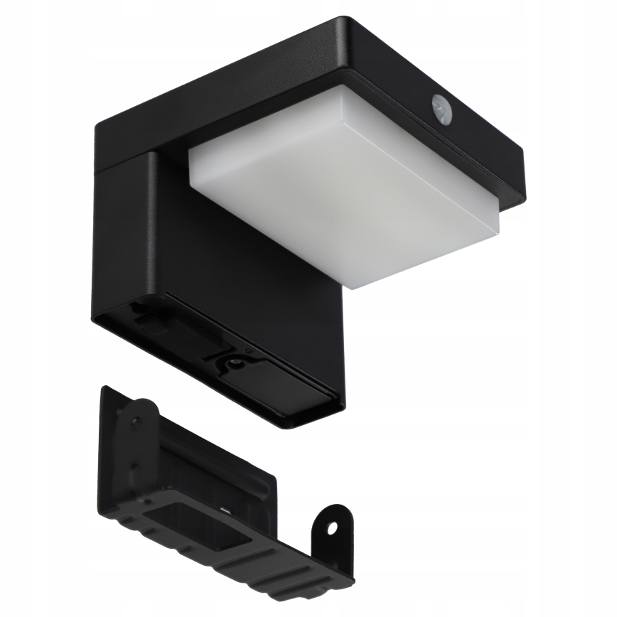 LED zonne-wandlamp met sensor LED/5W/3,7V 2000 mAh IP44 zwart