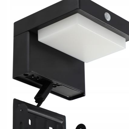 LED zonne-wandlamp met sensor LED/5W/3,7V 2000 mAh IP44 zwart