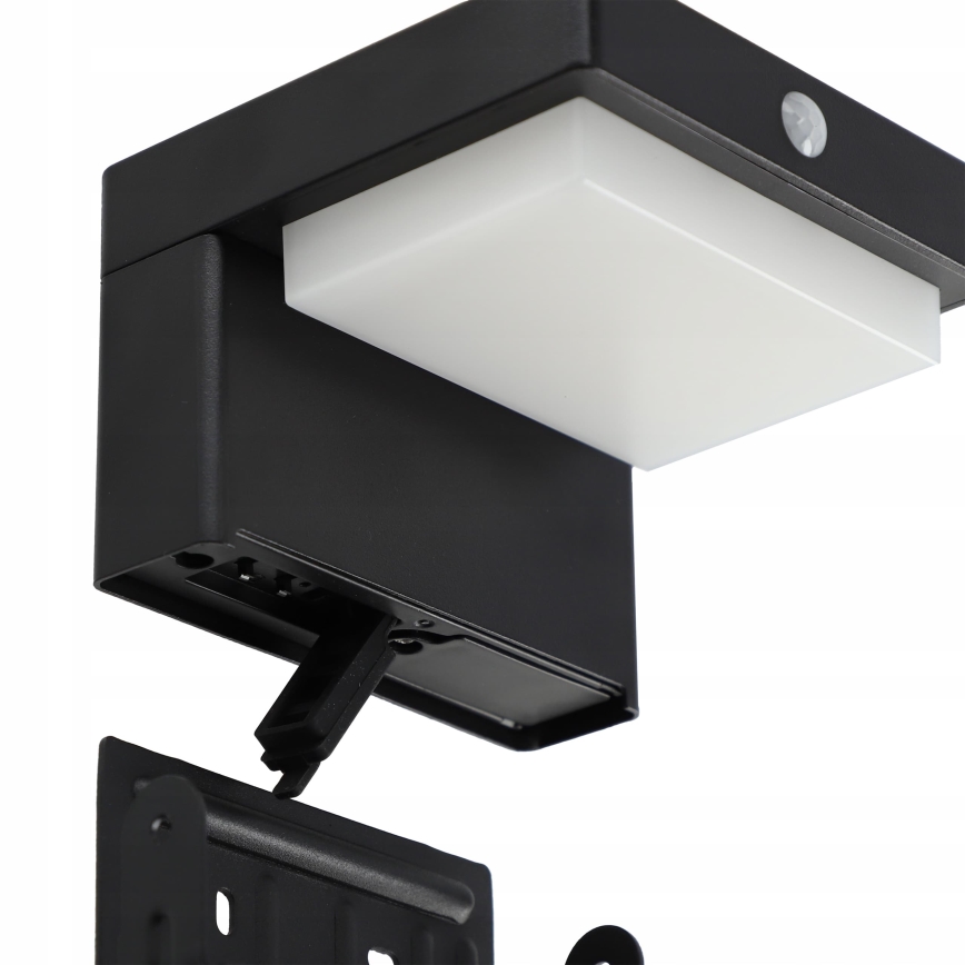 LED zonne-wandlamp met sensor LED/5W/3,7V 2000 mAh IP44 zwart