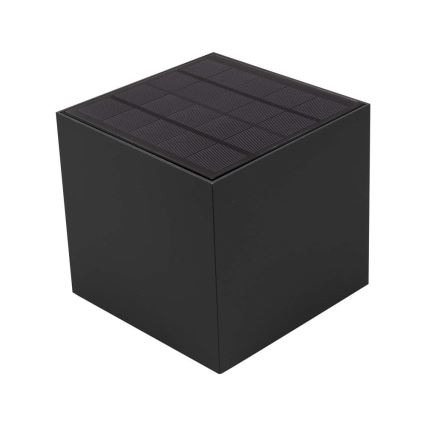 LED-wandlamp op zonne-energie met sensor LED/9W/5V 3000/4000/5000K IP65 2600 mAh antraciet