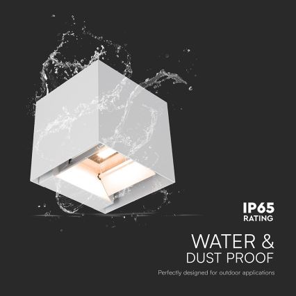 LED zonne-muurlamp met sensor LED/9W/5V 3000/4000/5000K IP65 2600 mAh wit