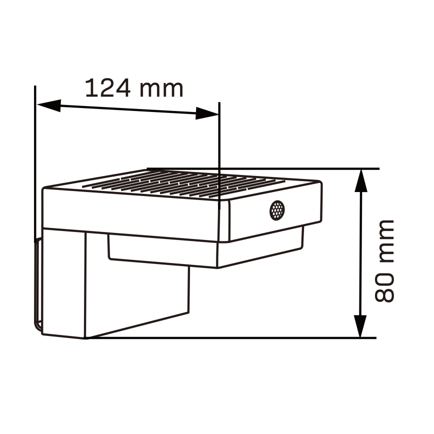 LED Solar Wandlamp met sensor MALI LED/4,5W/3,7V 2000 mAh IP44 zwart