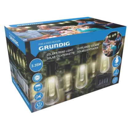 LED Zonnelichtsnoer 3,35m 10xLED/1,2V 600 mAh