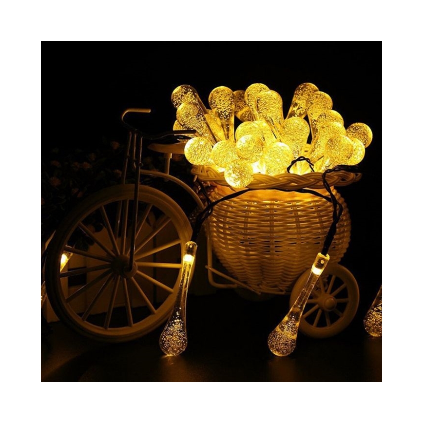 LED Zonnelichtsnoer met schemersensor 20xLED/0,72W/1,2V 600 mAh 4,7m IP44